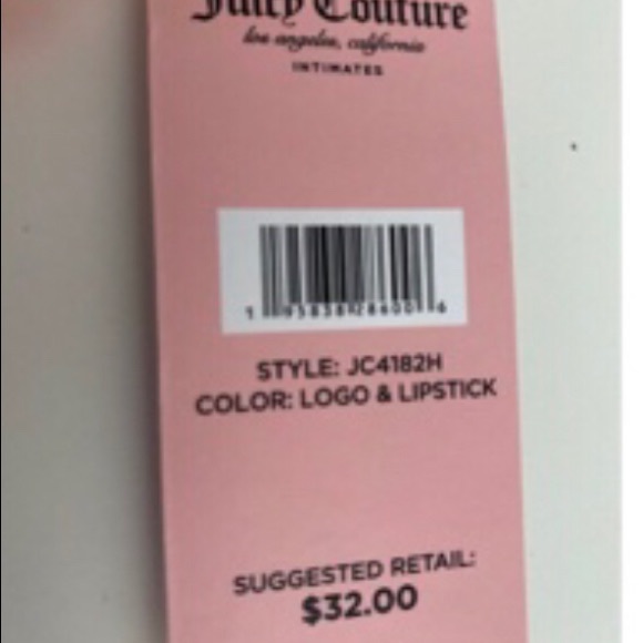 💗NWT Juicy Couture pink lip print bra with black logo band Sz 36C - Picture 7 of 8